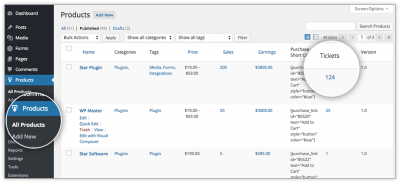 rtBiz helpdesk and EDD products listing