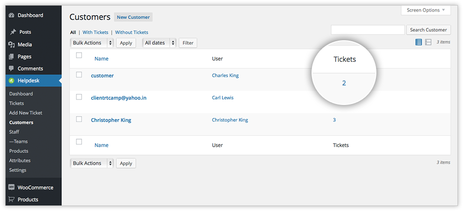 rtBiz helpdesk customers