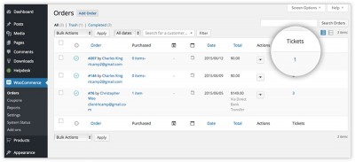 rtBiz Helpdesk Woocommerce orders