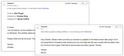 Helpdesk Notification Emails